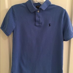 Boys Polo Ralph Lauren knit shirt. Medium Blue